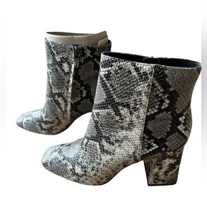 NWT Sam Edelman Circus Snakeskin Heeled Booties, size 11
